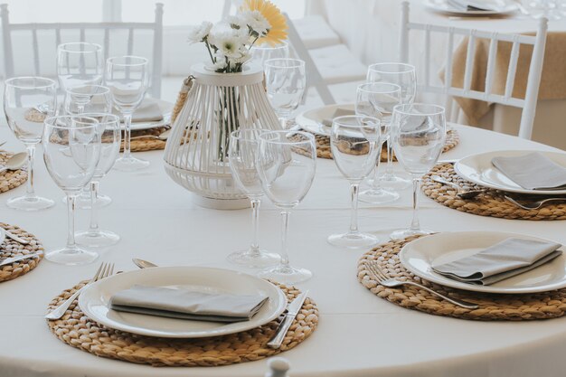 Restaurant table setup