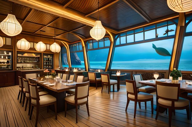 Premium Photo The Restaurant On The Water premium-photo-the-restaurant-on-the-water