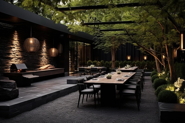 Restaurant with a minimalist concept