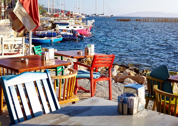 Restaurant with sea view