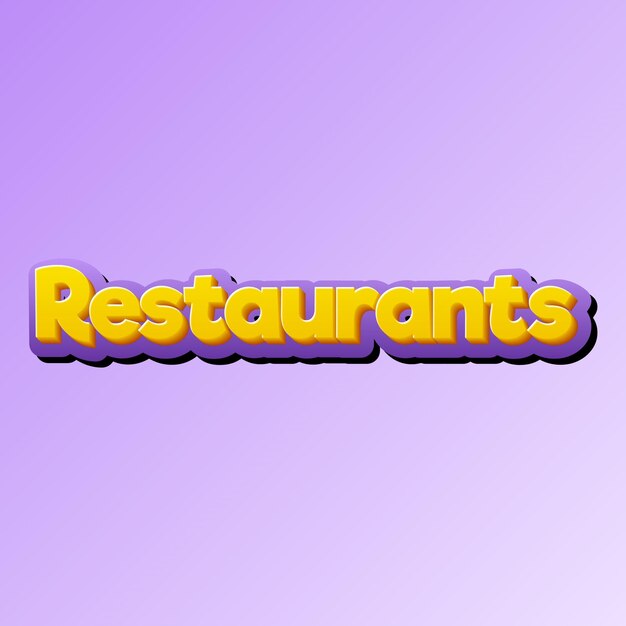 Restaurants text effect gold jpg attractive background card photo