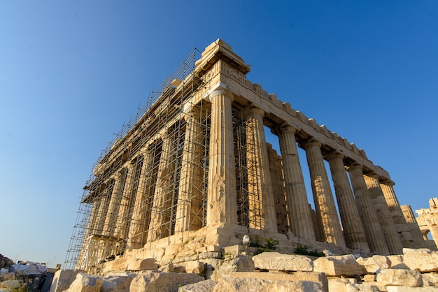 Restoration of the acropolis. Greece, Athens, 08.24.2019.