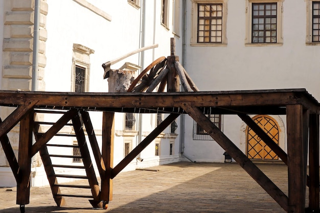 Restored platform for medieval public executions