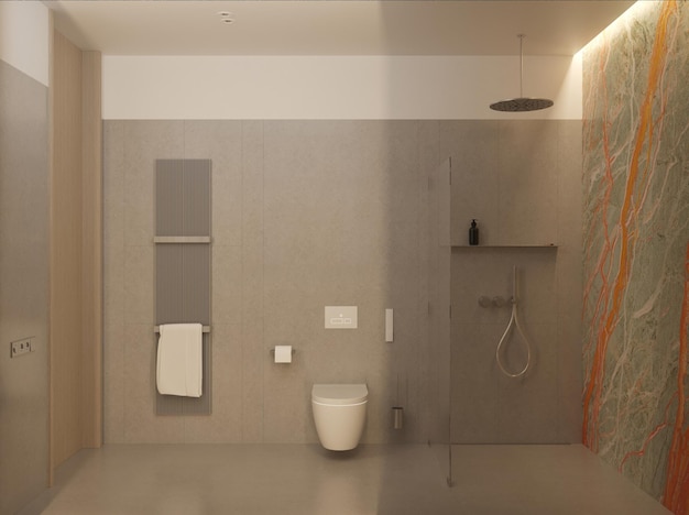 restroom, interior visualization, 3D illustration