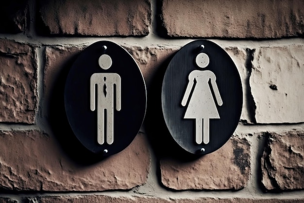 Знаки туалета для мужчин и женщинНастенные таблички