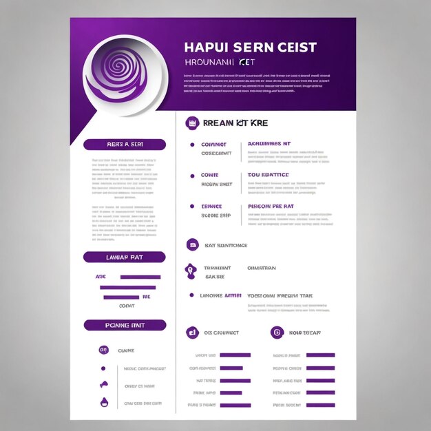 Photo resume cv template in minimalist design