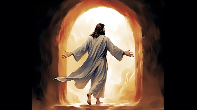 Resurrection of Jesus Christ from empty tomb