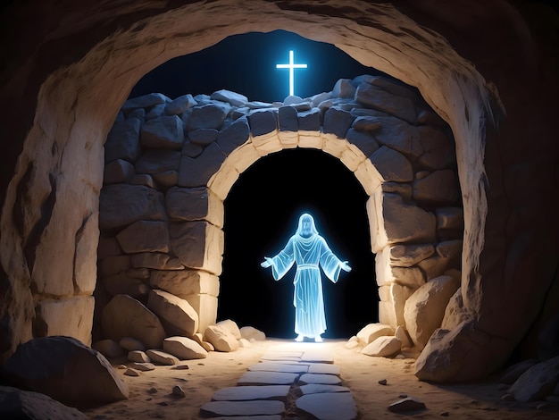 Фото Воскресение иисуса и возвращается на небеса, как в библии