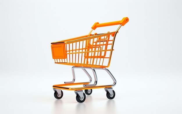 Retail Trolley isolated on transparent Background