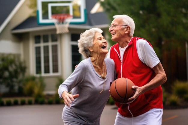 retired people taking exercises