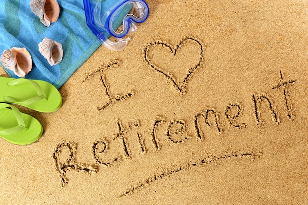 Retirement beach writing