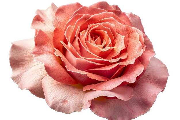 Retouching of coral rose flower