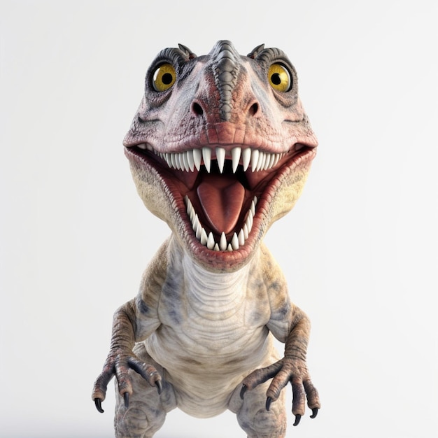 retrato de un dinosaurio animado funny 3d cartoon tyranousaurius