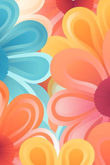 Retro 70s Flower Pattern