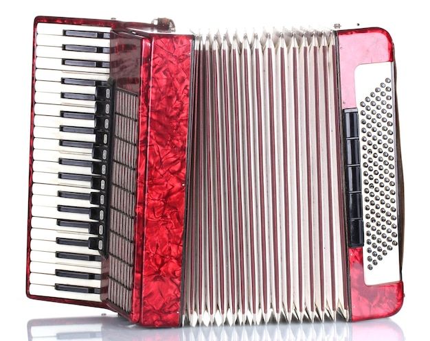 Retro accordeon geïsoleerd op wit