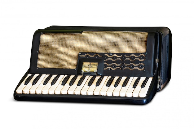 Retro accordeon geïsoleerd