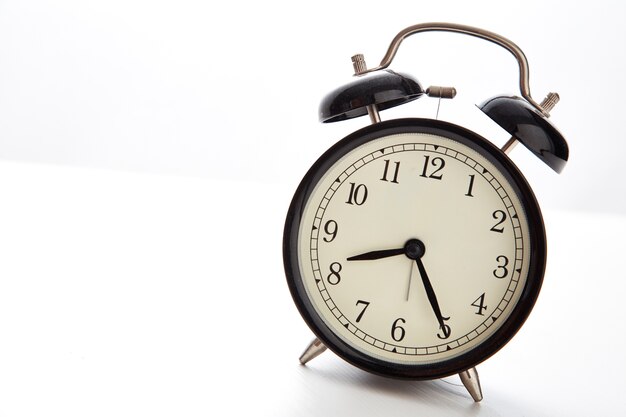 Retro alarm clock on a table