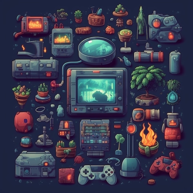 Retro arcade game console