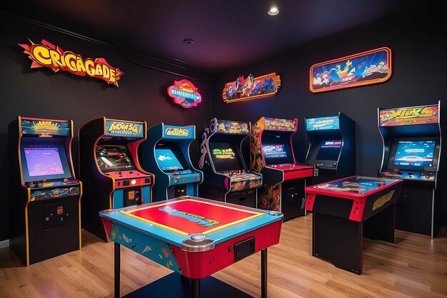 Photo retro arcade game room