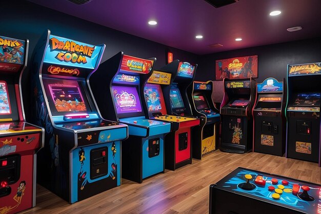 Photo retro arcade game room