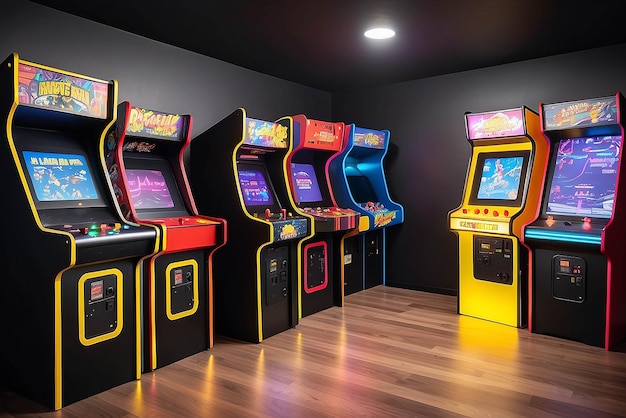 Photo retro arcade game room