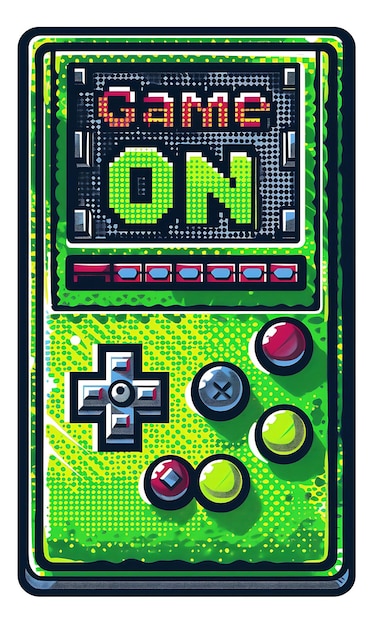 ピクセルアートのレトロアーケードポストカード テキストイラストのボーダーゲーム ヴィンテージポストカード装飾