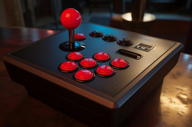 Retro arcade spel joystick en knoppen
