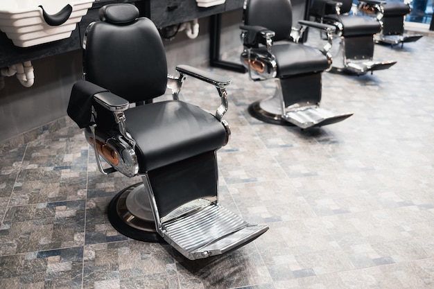 Retro armchairs in a mens barbershop