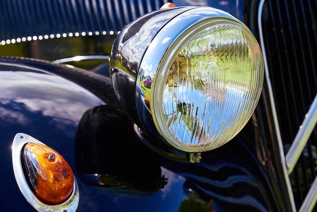 Retro autokoplamp Oldtimer detail