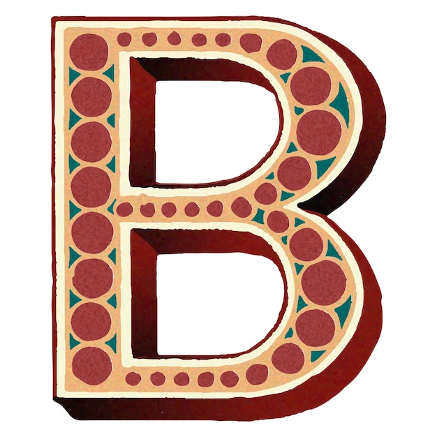 retro b alphabet font png