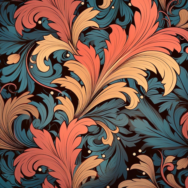 Retro background design seamless pattern