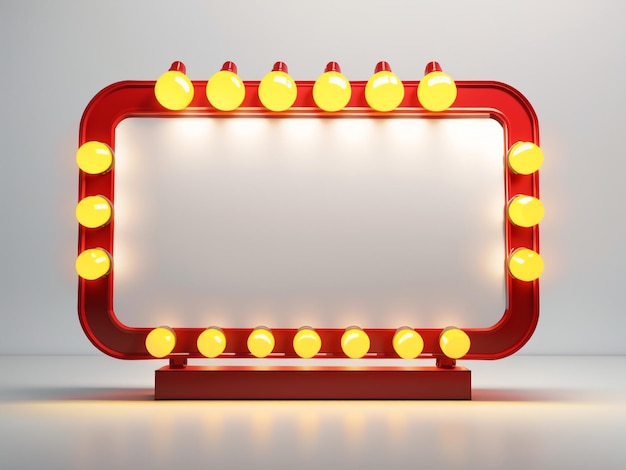 Retro Billboard Sign Box with Blank Shining Signboard