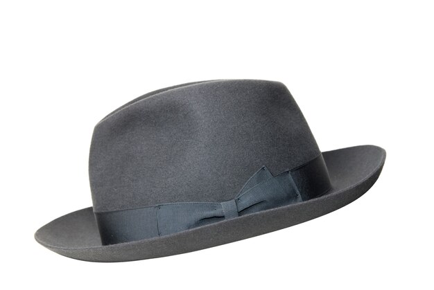 Photo retro black hat isolated on white