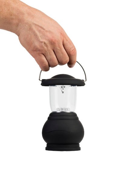 Retro black LED lantern for camping