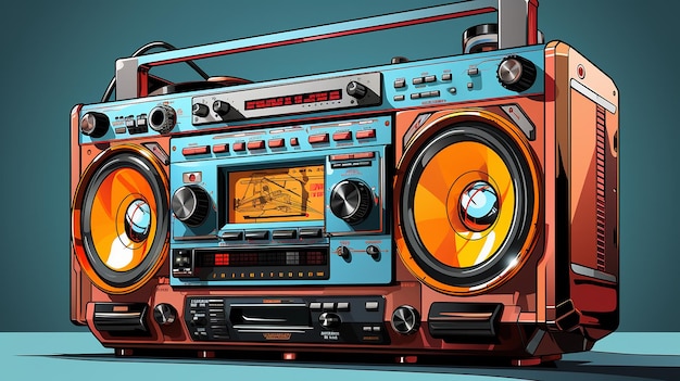 Ретро-бумбокс проигрыватель стерео Redio 80-х годов приемник старый стиль аудио битбокс с кнопками