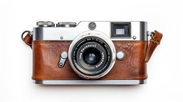 Photo retro camera isolated on white background