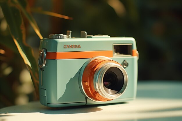 retro camera met een eenvoudige lay-out eenvoudige fotografie
