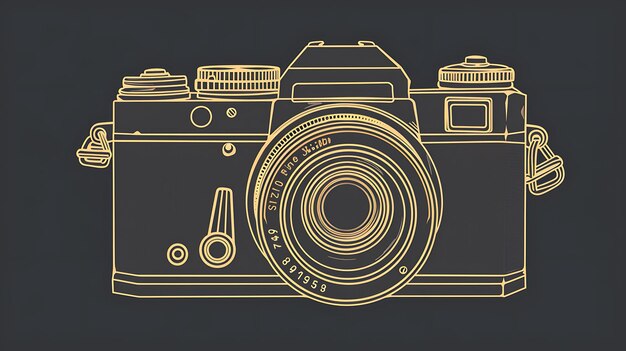 사진 레트로 카메라 빈티지 카메라의 터 일러스트레이션 사진 예술 및 디자인 프로젝트에 완벽합니다.