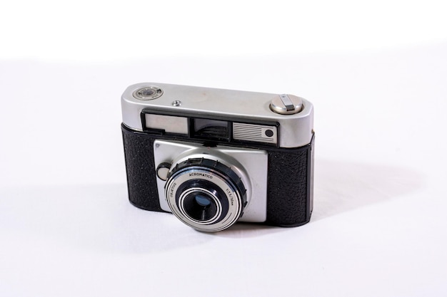 Retro Camera on white background Concept photography