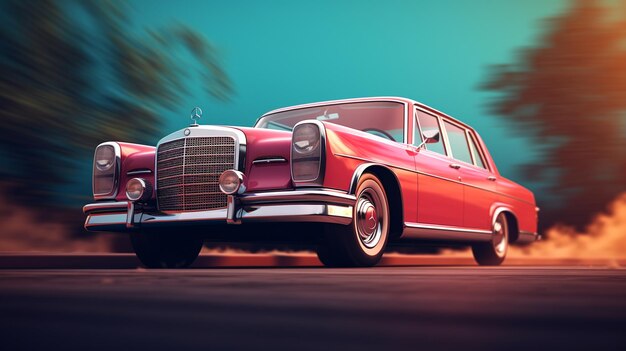 Photo retro car classic timehonored ride