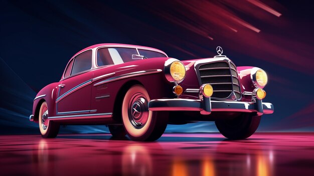 Photo retro car classic timehonored ride