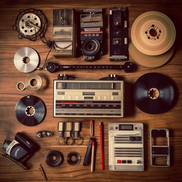 Foto retro-cassette-speler audio-speler