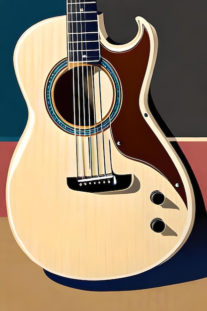 Retro Classic guitar poster retro style music poster