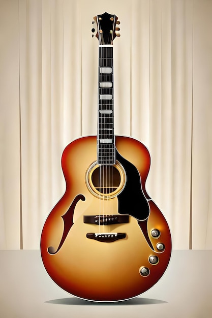 Retro Classic guitar poster retro style music poster