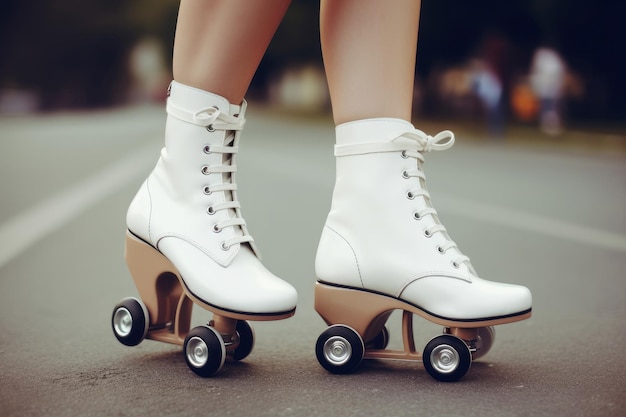 Retro classic roller skates Generate Ai