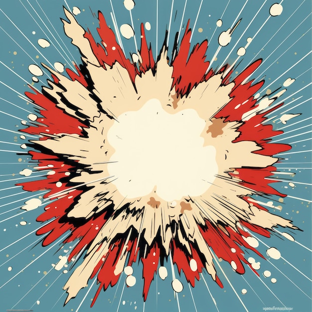 Retro Comic Book Style Supernova Explosion