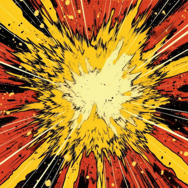 Retro Comic Print Burst Explosion Vector Illustration