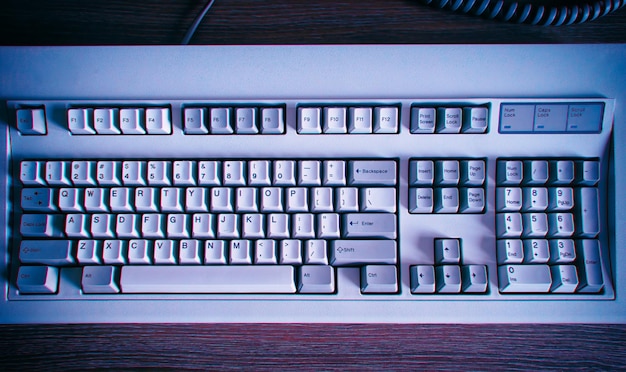 Retro computer keyboard background