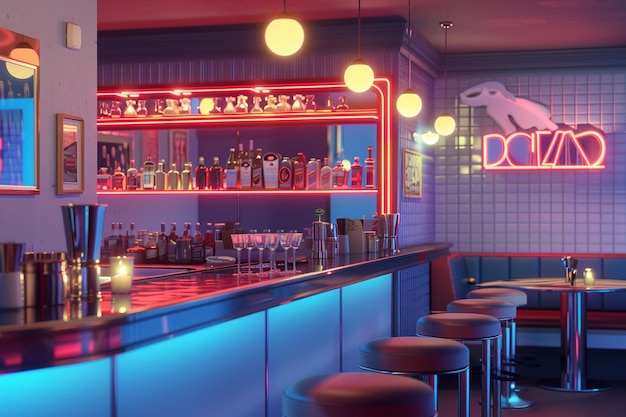 Retro diner booth geïnspireerd op home bar setups octane r