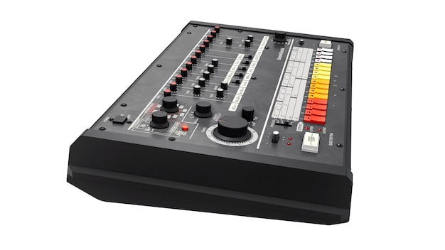 Retro drummachine 3D illustratie